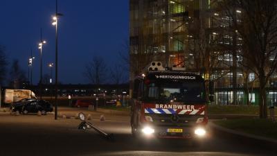 Prullenbak in brand in ziekenhuis