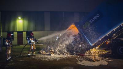Brand in perscontainer