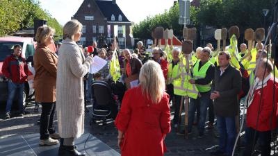 Demonstratie tegen komst arbeidsmigranten