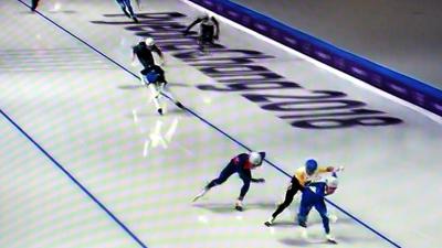 Irene Schouten en Koen Verweij pakken brons op massasprint