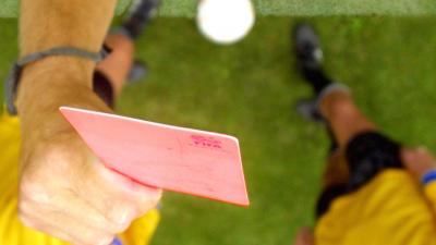 Foto van scheidsrechter rode kaart | Archief EHF