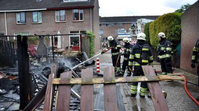 Foto van brand in schuur Woerden | Alex Hoogman