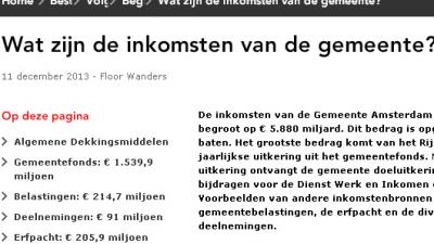 Screenshot gemeente A'dam begroting | Gem. Amsterdam