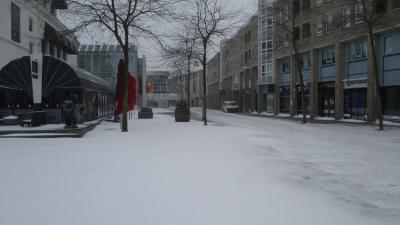 sneeuw in Heerenveen
