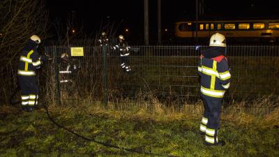 Brand op het spoor in Boxtel