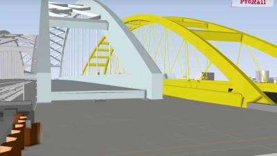 Spoorbrug Utrecht millimeter voor millimeter op zijn plek geschoven