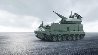 Impressie van het mobiele anti-drone kanonsysteem