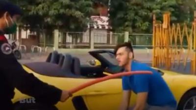 Corona-regels niet naleven: Porsche bestuurder gestraft met squats