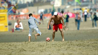 Foto van strand zee voetbal | Archief EHF