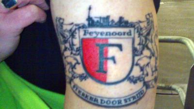 Foto van tatoeage Feyenoord | Archief EHF