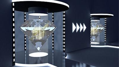 Foto van teleportatie met diamanten | TU Delft