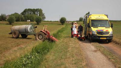 Man overreden door eigen tractor