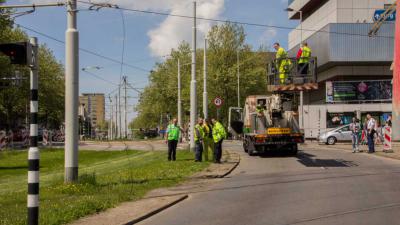 Foto van gebroken tramleiding | Flashphoto | www.flashphoto.nl
