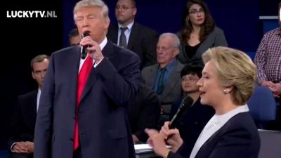 Duet Clinton en Trump van Lucky TV 'hit' in Amerika 