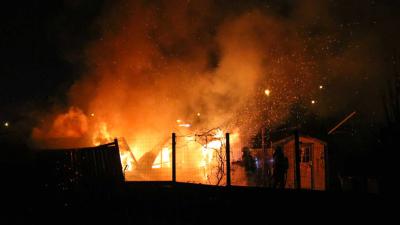 Tuinhuisje afgebrand volkstuinencomplex Schiedam