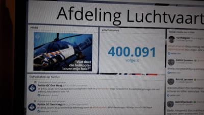 Twitteraccount @depolitieheli doorbreekt 400.000 volgersgrens