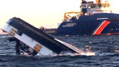 Veerpont gezonken bij Texel