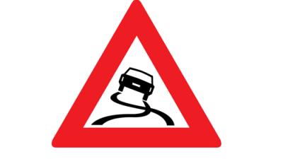 Verkeersbord slipgevaar