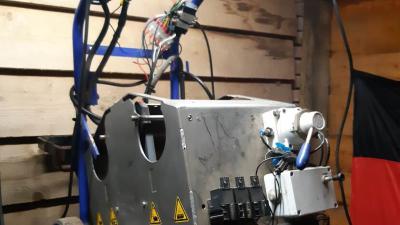 Foto van mestverzegelmachine