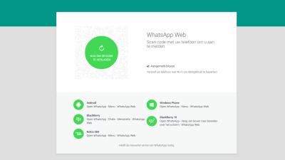 Whatsapp webversie beschikbaar