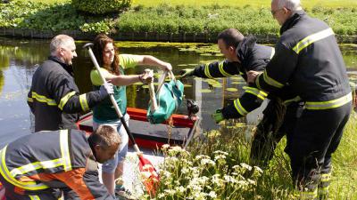 Foto van gevangen zwaan | Parkstadveendam.nl | www.parkstadveendam.nl